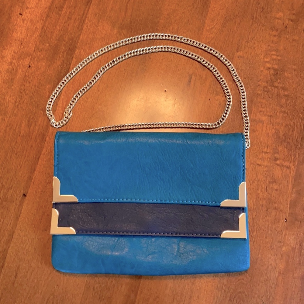 Blue and Black Clutch